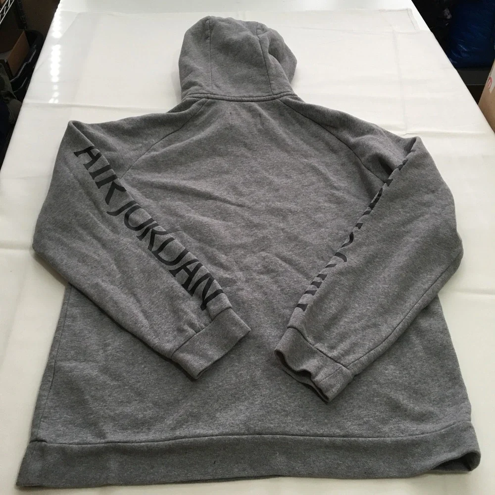 Nike Air Jordan Pullover Hoodie Mens Large Gray Jumpman Sweatshirt